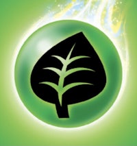 a green ball with a leaf on it